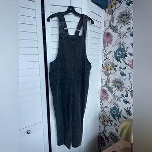 Black Denim Overalls